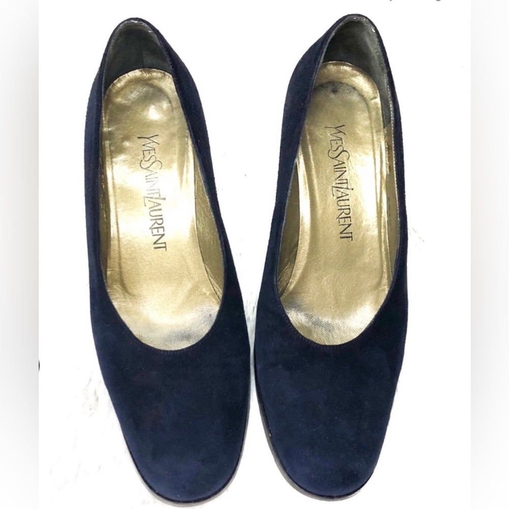 YVES SAINT LAURENT VINTAGE/ Black Heels/Size:7